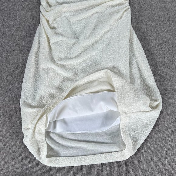 Emerald Sundae Mini Bodycon Dress Women's Medium One Shoulder Off White Party - Picture 9 of 13